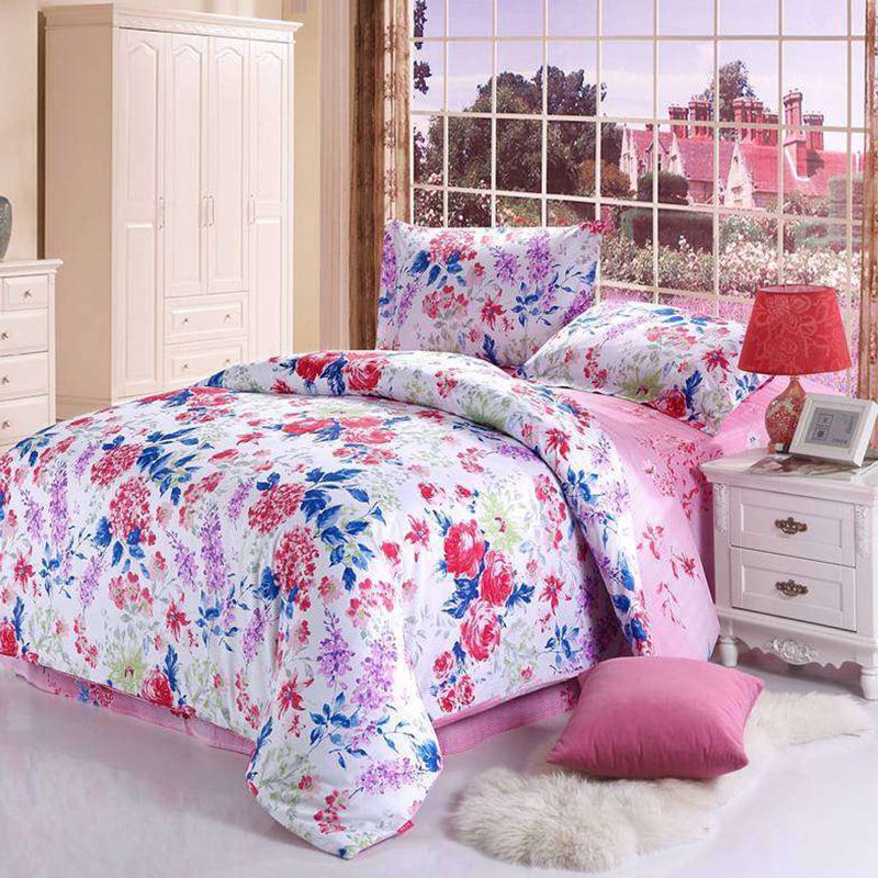 TMIE-10-3 120GSM Weight Dispersed Print Design Polyester Twill Woven Bedsheet Micoriber Fabric