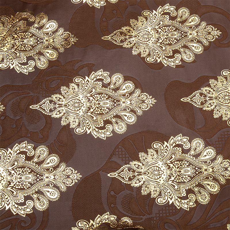 TMIE-06-5 Dyed Colors Embossed Gold Bazin Fabric